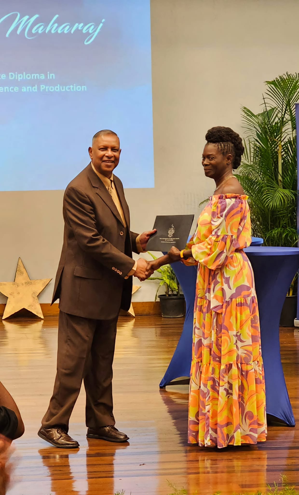 Seeram Ken Maharaj receiving his postgraduate qualification